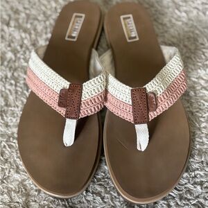 Stylish Pink and Cream Women's‎ Sandals